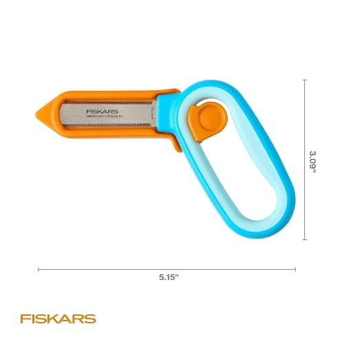 Fiskars 5" Kids Cardboard Creator, Safer Cardboard Cutting Tool thumbnail 2