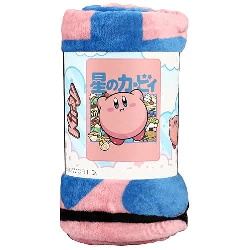 Bioworld Kirby Character Kanji Throw Blanket thumbnail 3