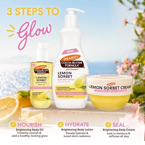 Palmer's Cocoa Butter Formula, Lemon Sorbet Brightening Whipped Body Cream (8.8 fl oz), Hydrating Cream with Lemon Extract, 72-Hour Moisture, Citrus Creamy Fragrance, Dermatologist-Approved thumbnail 6