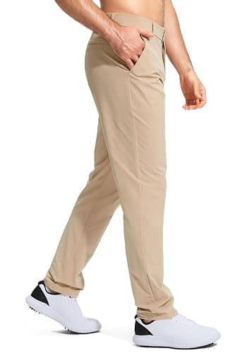Pudolla Men's Golf Pants Stretch Work Dress Comfy Pants 30"/32"/34" Lightweight Quick Dry Casual Slacks Trousers with Pockets thumbnail 3