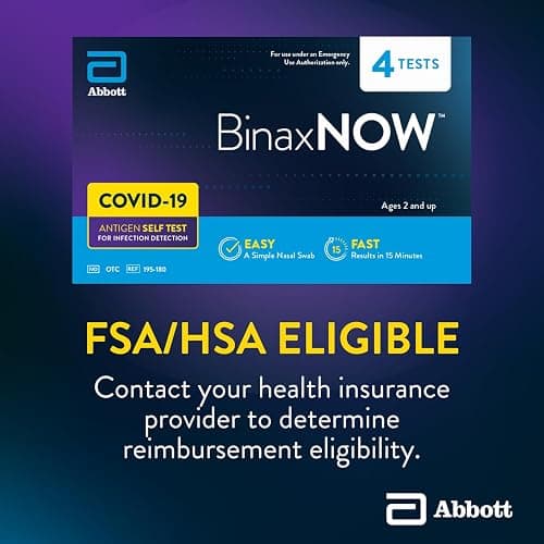 BinaxNOW COVID-19 Antigen Self Test, 1 Pack, 4 Tests Total, COVID Test With 15-Minute Results Without Sending to a Lab, Easy to Use at Home thumbnail 3
