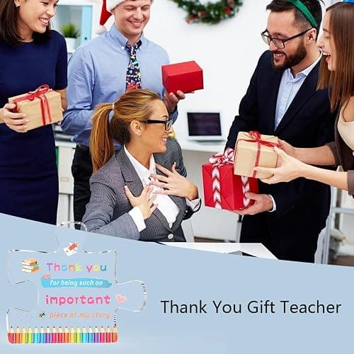 VZXMKA Gifts for Teachers - Teacher Christmas Gift,Teachers Appreciation Gifts for Women,End of Year Thank You Teacher Acrylic Decor Valentines Day Retirement Graduation Birthday Gift thumbnail 4