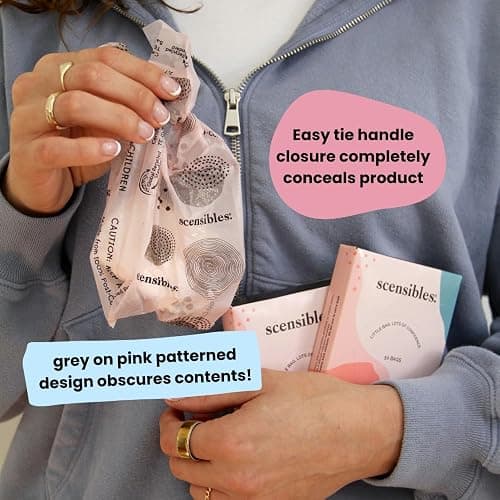 Scensibles Personal Care Disposal Bags (50 Count) - For Tampons, Pads, Liners, Condoms & More - Discreet, Hygienic & Odor-Reducing Disposal Solution thumbnail 7