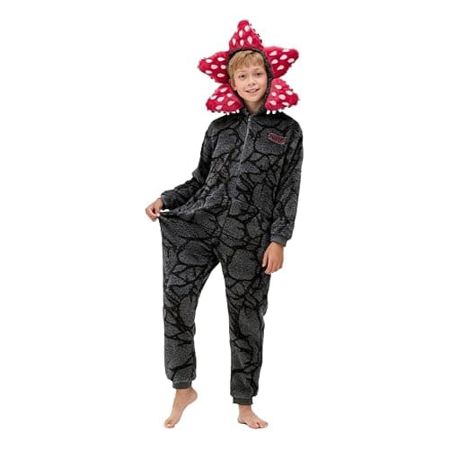 zupvkai Demogorgon Onesie Pajamas for Unisex Fleece Hooded Jumpsuit One Piece Sleepwear Cute Cosplay Costume Christmas Pjs thumbnail 6