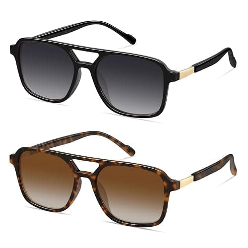 2 pack aviator sunglasses brown and black!! - Image 1