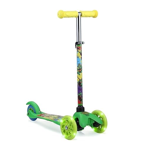 Scooter for Kids Ages 3-5 - Extra Wide Deck & Light Up Wheels, Self Balancing Kids Toys for Boys & Girls, Choose Your Favorite Character - TMNT - Image 1