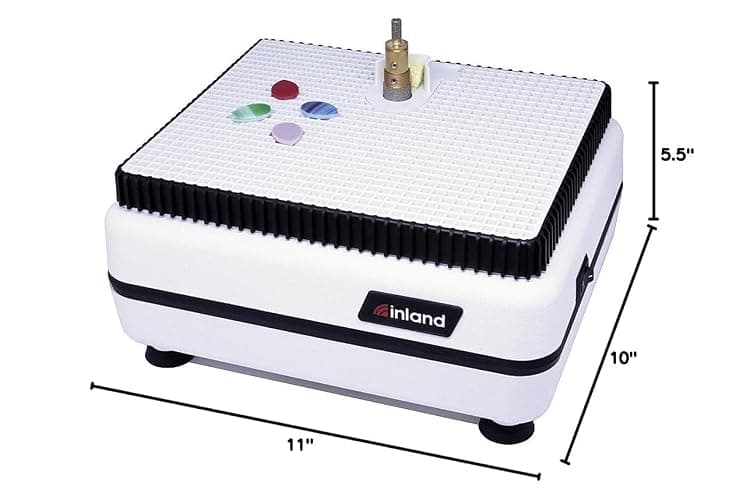 Inland Craft WizCG Glass Grinder, Stained Glass Grinder Machine Mosaic & Grinder Tool, for Edging, Shaping, Drilling - For Professionals & Hobbyists - Includes 2 Diamond Bits - White thumbnail 2
