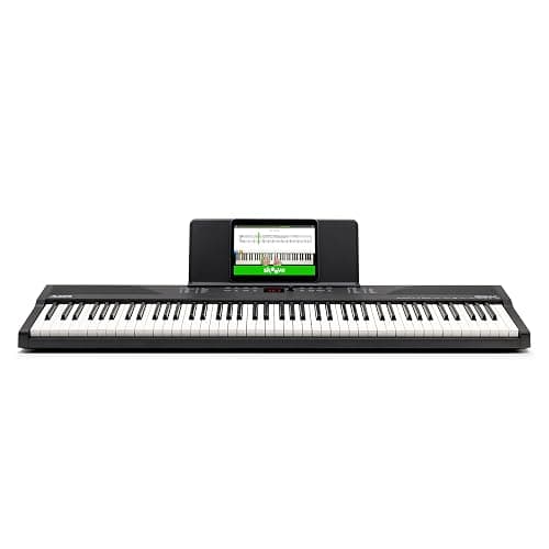 Alesis 88 Key Keyboard Piano with 480 Sounds, Speakers, USB MIDI, Carry-Bag, Stand, Headphones, Pedal and Piano Lessons for Beginners thumbnail 9