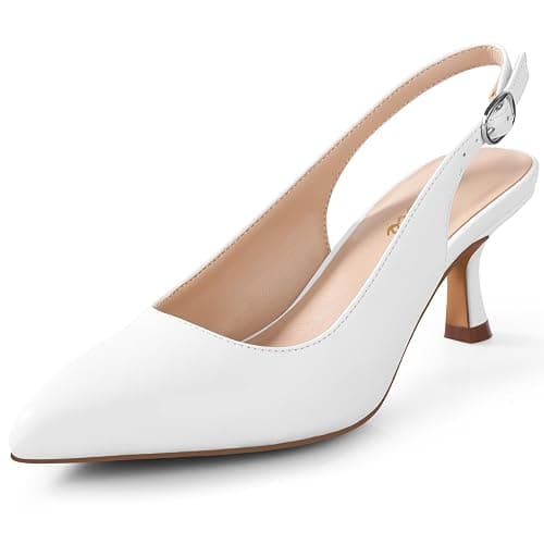 Ankis Women's Slingback Kitten Heels Closed Pointed Toe Pumps Dress Shoes Party Wedding Casual 2.5inch - Image 1