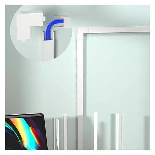 Cable Trunking,PVC Square Cable Trunking, Hide Wires Self Adhesive Cable Tidy, Cable Management for Home Office, 1M(Grey,30x15mm) thumbnail 3