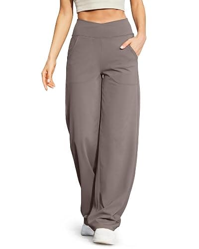G4Free Wide Leg Pants for Women Loose Yoga Pants with Pockets Petite/Regular/Tall Stretch Casual Lounge Pants - Image 1