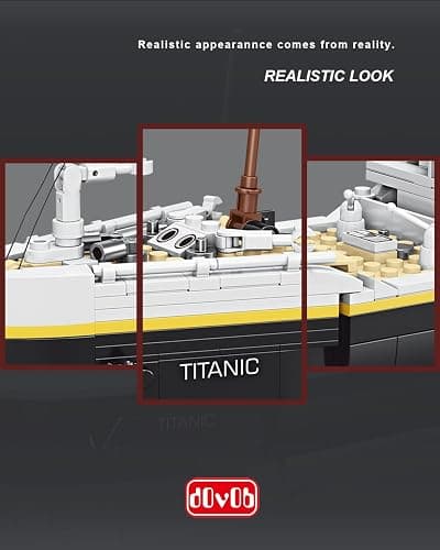 dOvOb Titanic Model Building Blocks Set, 2022 Pieces Bricks, Compatible with Major Brands thumbnail 6