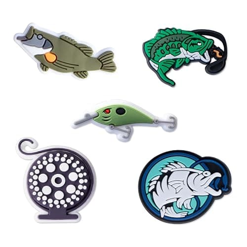 LUNINGLA Fishing Sport Shoe Charms, Cute Cartoon Outdoor Fishing Shoe Charms Accessories for the Fishing Lover Adults thumbnail 5