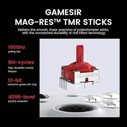 GameSir G7 Pro Wired Controller for Xbox Series X|S, Xbox One, Wireless Gamepad for PC&Android with TMR Sticks, Hall Effect Analog Triggers, 1000Hz Polling Rate, 3.5mm Audio Jack - White thumbnail 3