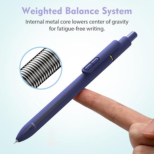 Hiacry 16Pcs Blue Ink Gel Pens，Quick-Dry 0.7mm Fine Point Fidget Pens for Smooth Writing, Journaling & Drawing, Aesthetic Pen for Women, School & Office Supplies (Vintage + Morandi Blue Ink 16Pack thumbnail 3