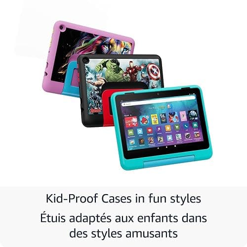 Amazon Fire HD 8 Kids Pro tablet, ages 6-12 | 3GB memory, 8" HD screen, slim case for older kids, ad-free content, parental controls, 13-hr battery, 32GB, Hello Teal, (2024 release) thumbnail 5