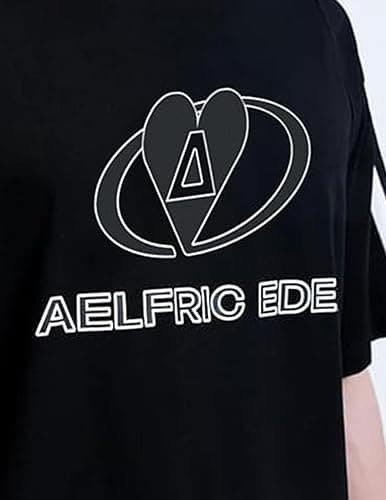 Aelfric Eden Oversized Graphic Tees Men Contrast Color Speedway Racing Tee Unisex Streetwear Tshirt Patchwork Polo Tee Black XS thumbnail 3