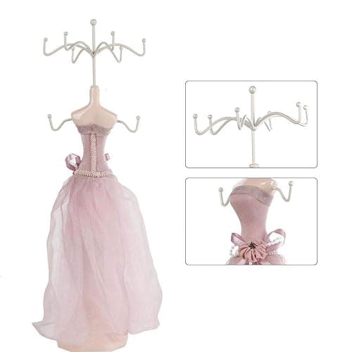 ZJchao Jewelry Display Stand, Model Dress High-Heeled Shoes Earring Necklace Ring Jewelry Holder Rack Bracelet Organizer Decor Tower Women(Large) thumbnail 5