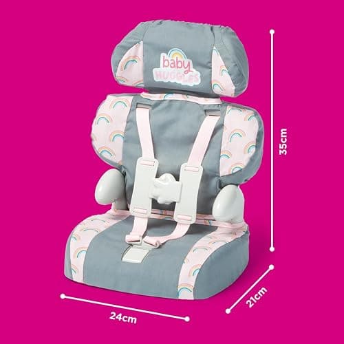 Casdon Grey Car Booster Seat. Dolls Car Booster Seat For Children Aged 3+. Suits Dolls Up To 35cm In Size thumbnail 3