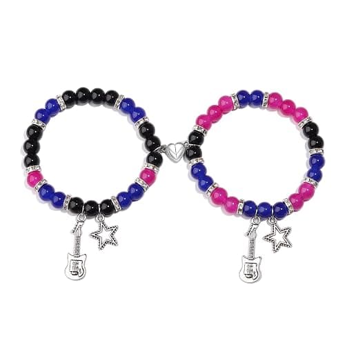 Korotho Matching Spider Bracelets for Couples Best Friend, Christmas Matching Heart Charm Bracelets Gifts for Couples Friends Spider Friendship Jewelry to Sister Bestie Long Distance Gift for Bf Gf - Image 1