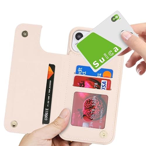 iCoverCase Compatible with iPhone 15 Wallet Phone Case with Card Holder for Women Men, [RFID Blocking] Card Slots PU Leather Protective Wallet Case 6.1 Inch (Beige) thumbnail 9