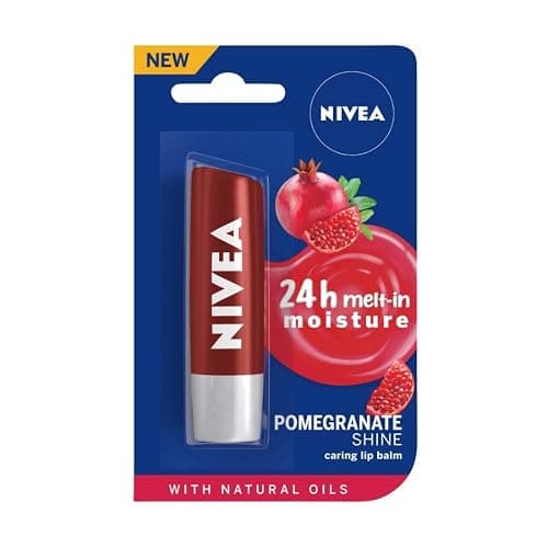 NIVEA Lip Balm, Pomegranate Shine, 4.8g - Image 1