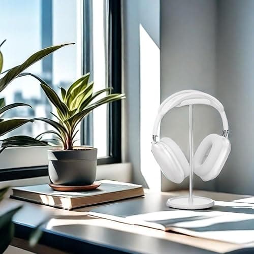 NQQNQQ Headphone Stand【1PACK】 Headphone Holder with Storage Tray Compatible for Max Pro, Beats, Bose and Most Gaming Headphones. 【No Tools Required】 YO-2 (White) thumbnail 8