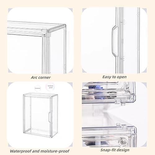Three Layer Transparent Display Cabinet, Stackable Acrylic Storage Cabinet, dust-Proof and Moisture-Proof Desktop for Character Display Cabinet thumbnail 4