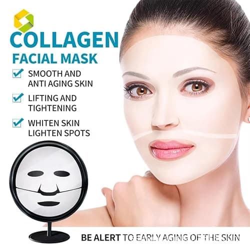 Passion Unique Bio-Collagen Deep Face Mask, Self-Radiant Skin, Hydrating, Pore Minimizing+Balance, Yeast Extract, Young forever Happiness transformation Premium Skincare No more Spa (Pack of 4) thumbnail 4