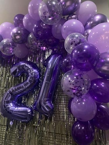 Purple Number 30 Balloon 40 Inch, 30th Birthday Decorations Men Women | Foil Purple number balloons, giant helium inflatable balloon numbers for 30th birthday decorations, helium supported thumbnail 5