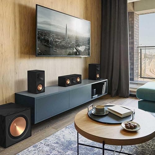 Klipsch Reference Next-Generation R-50M Horn-Loaded Bookshelf Speakers with 5.25” Spun-Copper Woofers for Best-in-Class Home Theater Sound in Black thumbnail 6