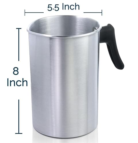 Aroparc Candle Making Pouring Pot 101oz, Wax Melting Pot, Pouring Pitcher | Dripless, Seamless, Heat-resistant Handle, Classic and Durable Wax Melter for Candle DIY, Easy to Use thumbnail 2