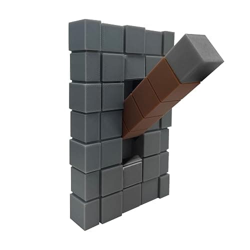 Game Room Light Switch Cover, 1 Toggles Blocks Light Switch Cover, My World Room Decor, More Sturdy, 1 Gangs Standard Size for Fans Kids Bedroom Decoration, Grey stick level - Image 1