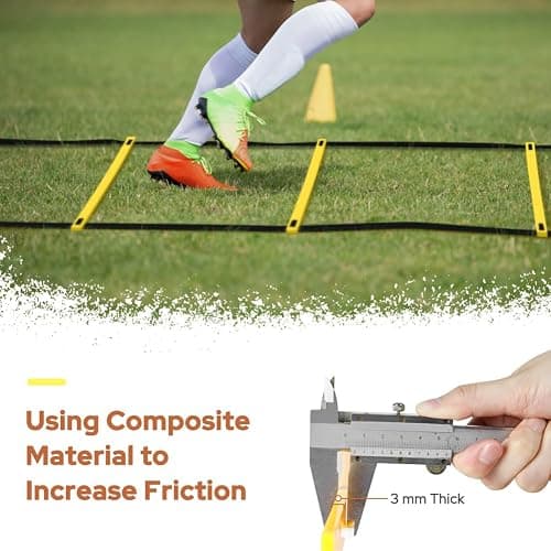 GHB Pro Agility Ladder Agility Training Ladder Speed 12 Rung 20ft with Carrying Bag thumbnail 6