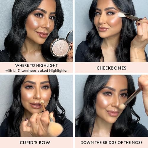 ICONIC LONDON Lit and Luminous Baked Highlighter | Powder Highlighter for a Radiant Glow, Cruelty-Free, Vegan Makeup, 0.56 oz thumbnail 4