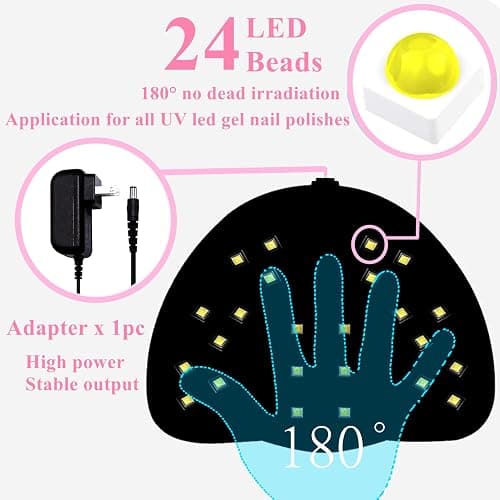 BIGBEAR UV Light for Nails, 48W UV LED Nail Lamp for Gel Polish, Fast Nail Dryer with Automatic Sensor, 3 Timer Setting, Small and Portable, LED Nail Light for Fingernail and Toenail thumbnail 3