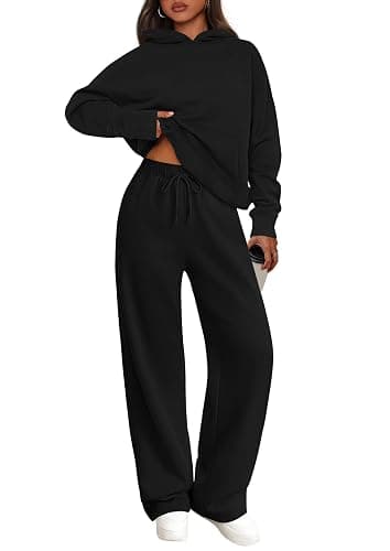 PRETTYGARDEN Womens Sweatuits 2 Piece Fall Clothing Matching Lounge Sets | Oversized Hoodies, Wide Leg Sweatpants, Pocket, Workout Sweat Sets, Casual Tracksuit, Comfy Airport Travel Fall Outfits - Image 1