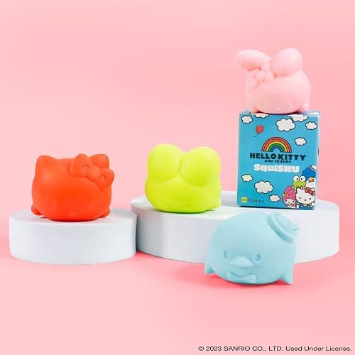 Hamee SquiSHU Sanrio Hello Kitty and Friends [Pull Stretchy Dough Fidget Squishy Sensory Toy] [Soft Squeeze Ball] [Hand Therapy Relaxing and Calming or Soothing] Gift for Kids, Adults - Tuxedosam thumbnail 6