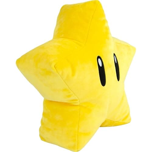 Club Mocchi Mocchi Super Mario Brothers Super Star Mega Plush Toy - 15" Officially Licensed Mario Movie/Video Games Soft Toys - Super Mario Room Decor - Kids Toys for 3 Year Old Boys & Girls thumbnail 4