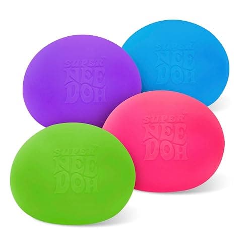 Schylling Brand Original Super Nee Doh Stress Ball Fidget Toy - Huge 4.5" in Diameter - Jumbo Squishy Squeezy Fun - Colors Assorted - Ages 3+ thumbnail 5