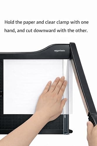 Amazon Basics Paper Trimmer Cutter for Office and Crafts, Heavy-Duty, Portable Paper Slicer, 12-Inch, 10-Sheet Cardstock thumbnail 3
