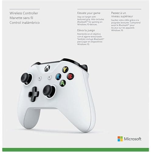 Microsoft Xbox One Wireless Video Gaming Controller, White (Renewed) thumbnail 5