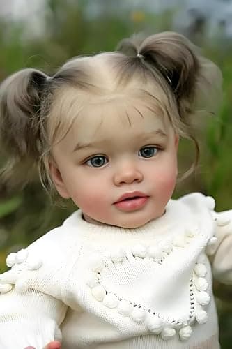 Angelbaby Big Size Realistic Reborn Toddler Girl Dolls 26 Inch Soft Silicone Baby Doll Real Life Beautiful Princess Girl with Blonde Hair Blue Eyes Real Looking Collectible Art Doll for Kids thumbnail 2