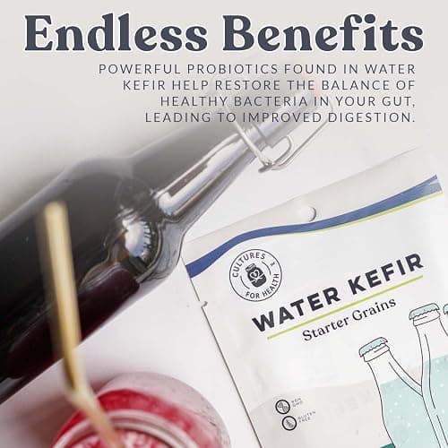 Cultures for Health Water Kefir Grains | DIY Fermented Probiotic Drink Powder for Stronger Gut Health | Heirloom Starter Makes Limitless Supply | Non-GMO Dairy Free Vegan Sparkling Water with Enzymes thumbnail 6