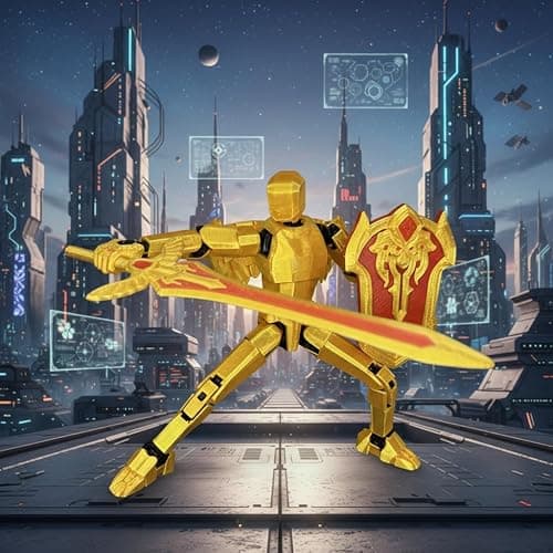 Pthjswj T13 Action Figure Set - (Assembled) 3D Printed Action Figure, Titan 13 Action Figure, Multi-Jointed Movable Dummy 13, Robot Action Figure, Birthday Gifts for Boys, Girls Desktop Decorations thumbnail 8