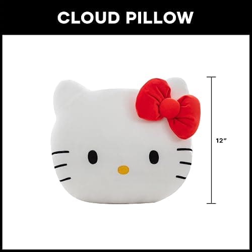 Northwest Hello Kitty Small Cloud Pillow 12 Inch – Plush Stuffed Pillow, Bedroom Decor, Great Gift Idea thumbnail 2