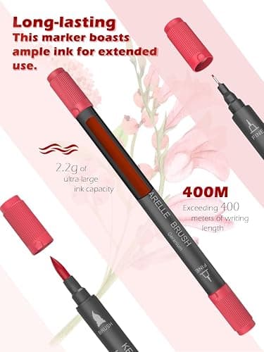 KEMYR Markers for Adult Coloring Books: 80 Colors Markers Set Dual Tips Fine & Brush Pens Water-Based Art Markers for Adults Drawing Sketching Bullet Journal Writing Lettering No bleeding thumbnail 8