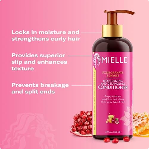 Mielle Organics Pomegranate & Honey Moisturizing and Detangling Shampoo and Conditioner for Type 4 Hair thumbnail 5