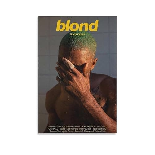 ZANLIART Frank Ocean Blonde Album Cover Canvas Print Music Poster for Room Aesthetic Unframe:24x36inch(60x90cm) - Image 1