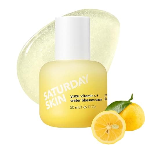 Saturday Skin Yuzu Vitamin C Serum-Brightening Hydrating Anti-Aging Serum with Hyaluronic Acid Peptides Niacinamide Plumping Glass Skin for Uneven Tone Dark Spots Korean Skin Care (50 ml) - Image 1